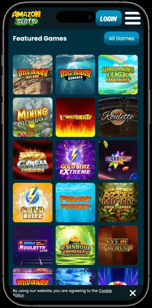 Auswahl beliebter Spiele bei Amazon Slots