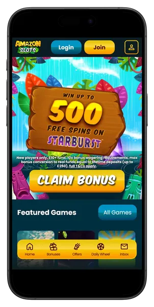 Amazon Slots Mobile Casino auf dem Smartphone